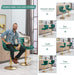 SERENITà Swivel Bar Stools Set of 2 Counter Height Barstools with Back Velvet Upholstered Adjustable Stool Chair Min Century Modern Bar Stool for Kitchen Island (Emerald Green) - Amazingooh Wholesale