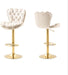SERENITà Swivel Bar Stools Set of 2 Counter Height Barstools with Back Velvet Upholstered Adjustable Stool Chair Min Century Modern Bar Stool for Kitchen Island (Ivory) - Amazingooh Wholesale
