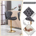 SERENITà Swivel Bar Stools Set of 2 Counter Height Barstools with Back Velvet Upholstered Adjustable Stool Chair Min Century Modern Bar Stool for Kitchen Island (Grey) - Amazingooh Wholesale