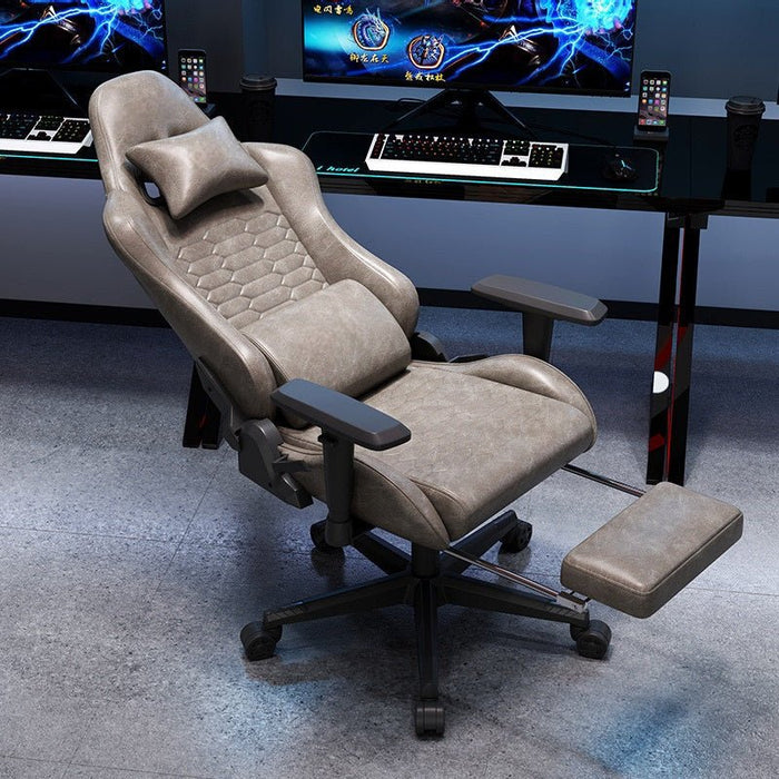 Stylish Retro Gaming Office Chair Racing Executive Footrest Computer Seat PU Leather - Amazingooh Wholesale