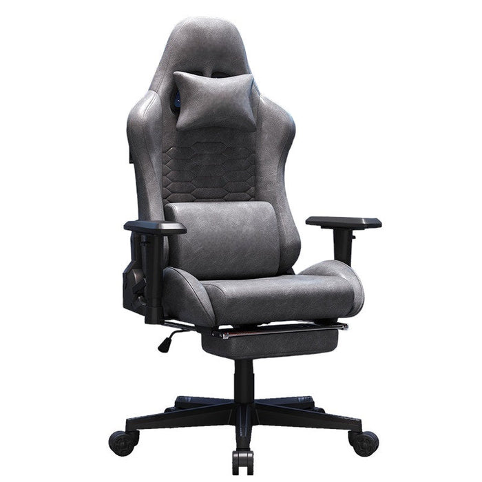 Stylish Retro Gaming Office Chair Racing Executive Footrest Computer Seat PU Leather - Amazingooh Wholesale