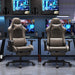 Stylish Retro Gaming Office Chair Racing Executive Footrest Computer Seat PU Leather - Amazingooh Wholesale