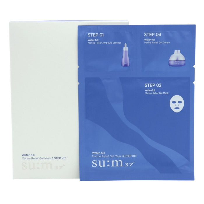Su:m37 Water - full Marine Relief Gel Mask 3 STEP KIT Set(10Sheets)+Samples(5ea) - Amazingooh Wholesale