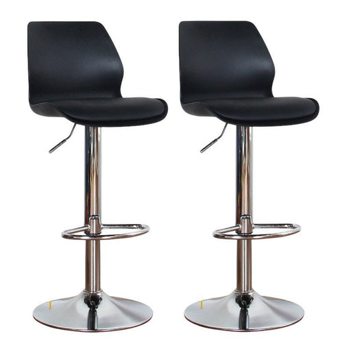 Velluto Bar Stools Kitchen Bar Stool Leather Barstools Swivel Gas Lift Counter Chairs BS8404 Black - Amazingooh Wholesale