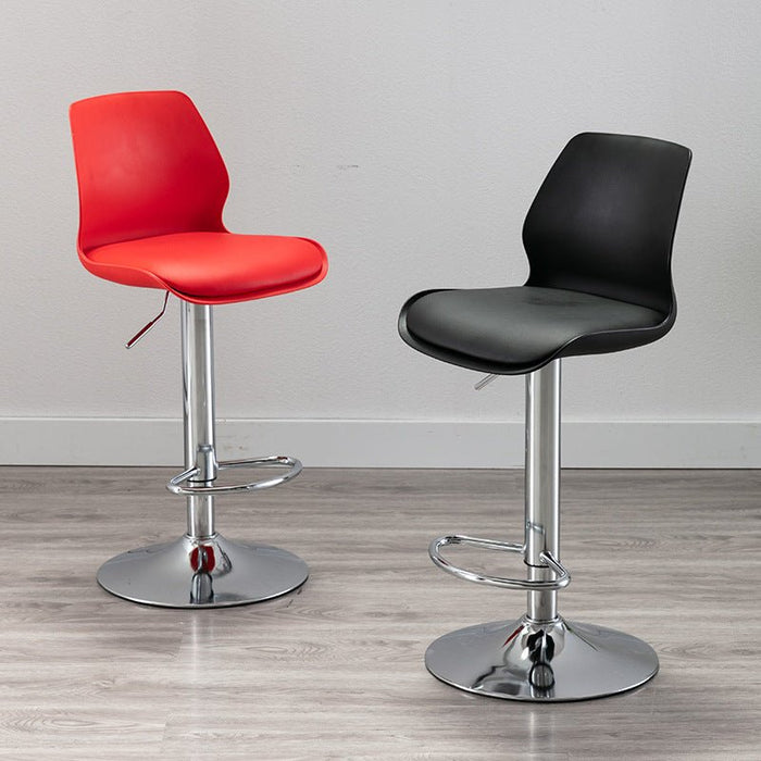 VELLUTO Bar Stools Kitchen Bar Stool Leather Barstools Swivel Gas Lift Counter Chairs BS8404 Red - Amazingooh Wholesale