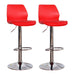 VELLUTO Bar Stools Kitchen Bar Stool Leather Barstools Swivel Gas Lift Counter Chairs BS8404 Red - Amazingooh Wholesale