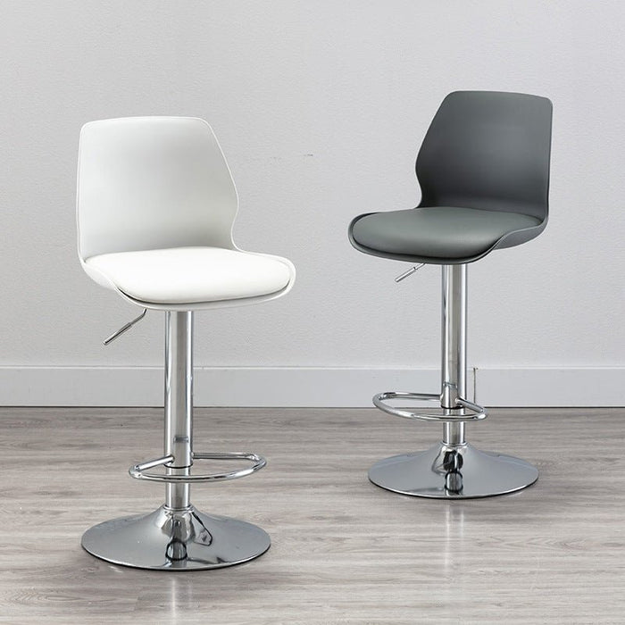VELLUTO Bar Stools Kitchen Bar Stool Leather Barstools Swivel Gas Lift Counter Chairs BS8404 Red - Amazingooh Wholesale