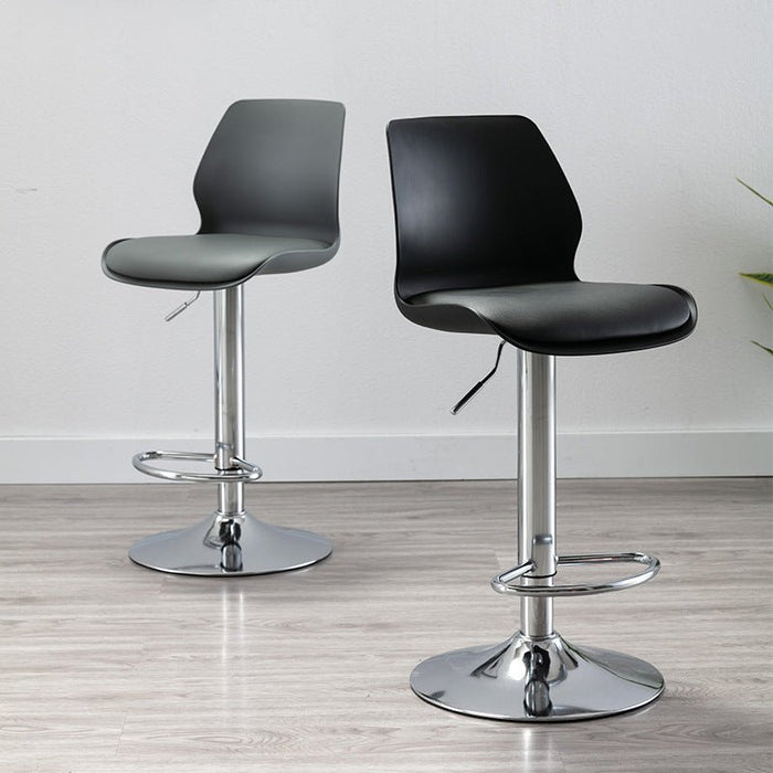 VELLUTO Bar Stools Kitchen Bar Stool Leather Barstools Swivel Gas Lift Counter Chairs BS8404 Red - Amazingooh Wholesale