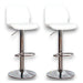VELLUTO Bar Stools Kitchen Bar Stool Leather Barstools Swivel Gas Lift Counter Chairs BS8404 White - Amazingooh Wholesale