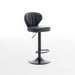VELLUTO Bar Stools Kitchen Bar Stool Leather Barstools Swivel Gas Lift Counter Chairs BS8405 Black - Amazingooh Wholesale