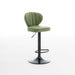 VELLUTO Bar Stools Kitchen Bar Stool Leather Barstools Swivel Gas Lift Counter Chairs BS8405 Light Green - Amazingooh Wholesale
