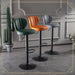VELLUTO Bar Stools Kitchen Bar Stool Leather Barstools Swivel Gas Lift Counter Chairs BS8405 Orange - Amazingooh Wholesale