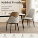 VELLUTO Dining Chair Modern upholstered Leather Kitchen Chairs with armrests Bathtub Chair Leisure Lounge Chair Living Room Bedroom Home Set of 2 - Amazingooh Wholesale