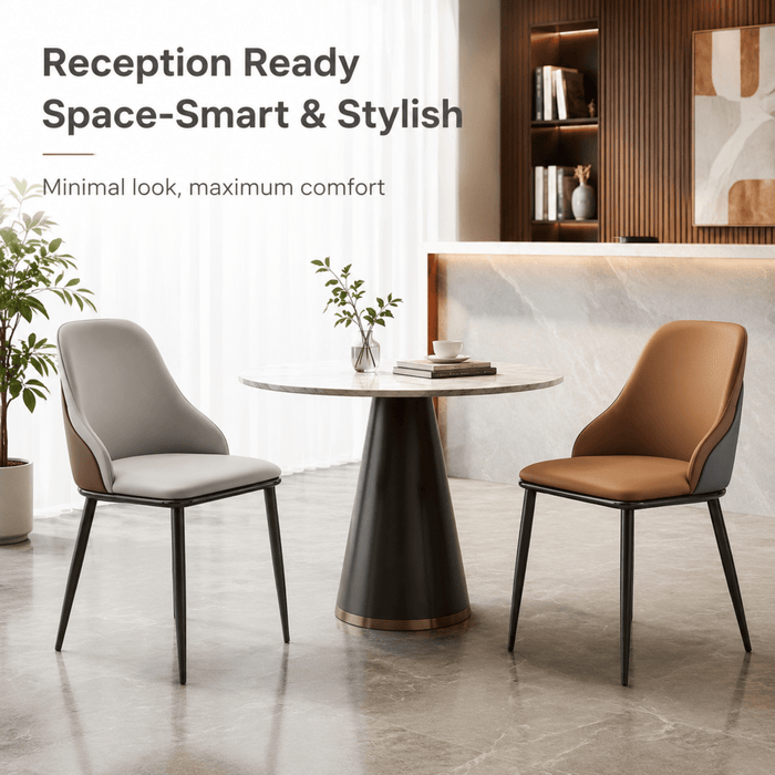 VELLUTO Dining Chair Modern upholstered Leather Kitchen Chairs with armrests Bathtub Chair Leisure Lounge Chair Living Room Bedroom Home Set of 2 - Amazingooh Wholesale