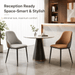 VELLUTO Dining Chair Modern upholstered Leather Kitchen Chairs with armrests Bathtub Chair Leisure Lounge Chair Living Room Bedroom Home Set of 2 - Amazingooh Wholesale