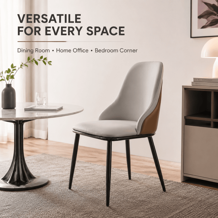 VELLUTO Dining Chair Modern upholstered Leather Kitchen Chairs with armrests Bathtub Chair Leisure Lounge Chair Living Room Bedroom Home Set of 2 - Amazingooh Wholesale