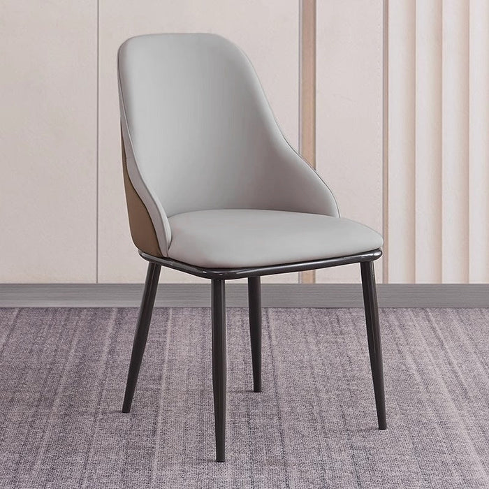 VELLUTO Dining Chair Set of 4 Modern upholstered Leather Kitchen Chairs with armrests Bathtub Chair Leisure Lounge Chair Living Room Bedroom Home - Amazingooh Wholesale