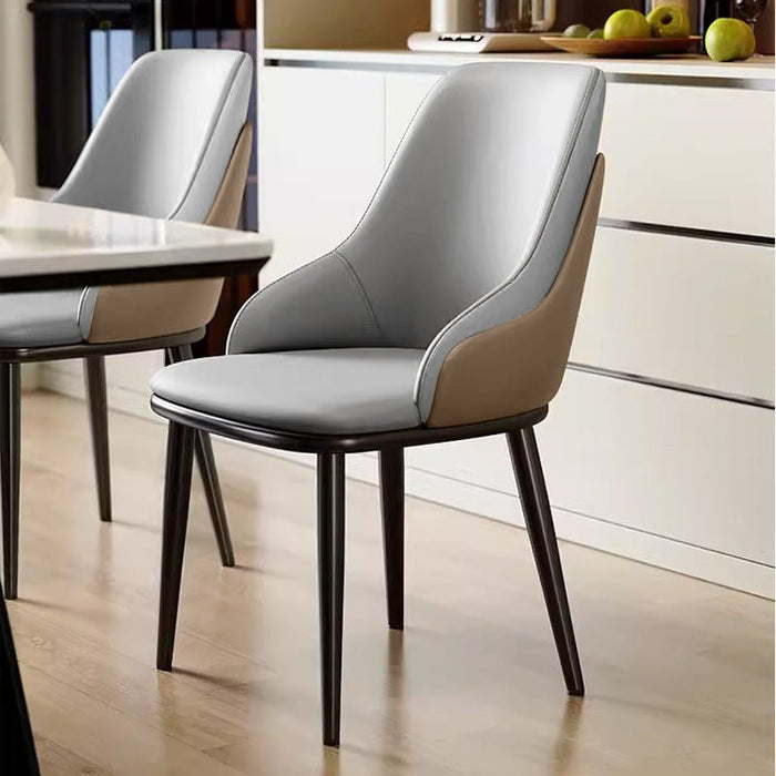 VELLUTO Dining Chair Set of 4 Modern upholstered Leather Kitchen Chairs with armrests Bathtub Chair Leisure Lounge Chair Living Room Bedroom Home - Amazingooh Wholesale