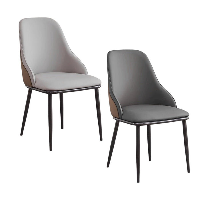 VELLUTO Dining Chair Set of 4 Modern upholstered Leather Kitchen Chairs with armrests Bathtub Chair Leisure Lounge Chair Living Room Bedroom Home - Amazingooh Wholesale