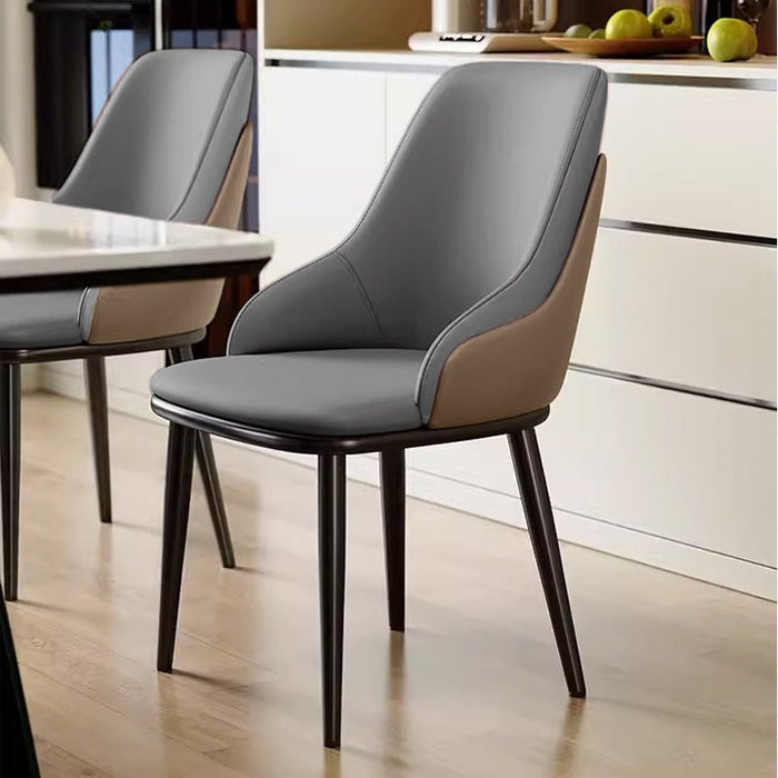 VELLUTO Dining Chair Set of 4 Modern upholstered Leather Kitchen Chairs with armrests Bathtub Chair Leisure Lounge Chair Living Room Bedroom Home - Amazingooh Wholesale