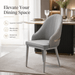 VELLUTO Dining Chairs Set Armchairs Mid Century Modern Kitchen Dining Room Chairs Faux Leather Accent Chairs Metal Vanity Lounge Chair with Back for Living Room Bedrooms Set of 2 - Amazingooh Wholesale