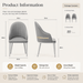 VELLUTO Dining Chairs Set Armchairs Mid Century Modern Kitchen Dining Room Chairs Faux Leather Accent Chairs Metal Vanity Lounge Chair with Back for Living Room Bedrooms Set of 2 - Amazingooh Wholesale