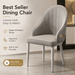 VELLUTO Dining Chairs Set Armchairs Mid Century Modern Kitchen Dining Room Chairs Faux Leather Accent Chairs Metal Vanity Lounge Chair with Back for Living Room Bedrooms Set of 2 - Amazingooh Wholesale