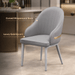 VELLUTO Dining Chairs Set Armchairs Mid Century Modern Kitchen Dining Room Chairs Faux Leather Accent Chairs Metal Vanity Lounge Chair with Back for Living Room Bedrooms Set of 2 - Amazingooh Wholesale
