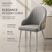 VELLUTO Dining Chairs Set Armchairs Mid Century Modern Kitchen Dining Room Chairs Faux Leather Accent Chairs Metal Vanity Lounge Chair with Back for Living Room Bedrooms Set of 2 - Amazingooh Wholesale