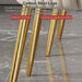 VELLUTO Golden Frame Mid Century Modern Dining Chair Faux Leather Side Chair Upholstered Dining Chairs Set of 2 (Black/Ivory) - Amazingooh Wholesale