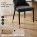 VELLUTO Mid Century Luxury Modern Dining Chair Faux Leather Set of 2 (Black) - Amazingooh Wholesale