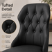 VELLUTO Mid Century Luxury Modern Dining Chair Faux Leather Set of 2 (Black) - Amazingooh Wholesale