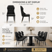 VELLUTO Mid Century Luxury Modern Dining Chair Faux Leather Set of 2 (Black) - Amazingooh Wholesale