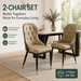 VELLUTO Mid Century Luxury Modern Dining Chair Faux Leather Set of 2 (Brown Duo Colour) - Amazingooh Wholesale