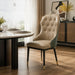 VELLUTO Mid Century Luxury Modern Dining Chair Faux Leather Set of 2 (Brown Duo Colour) - Amazingooh Wholesale