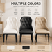 VELLUTO Mid Century Luxury Modern Dining Chair Faux Leather Set of 2 (Brown Duo Colour) - Amazingooh Wholesale