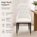 VELLUTO Mid Century Luxury Modern Dining Chair Faux Leather Set of 2 (White) - Amazingooh Wholesale
