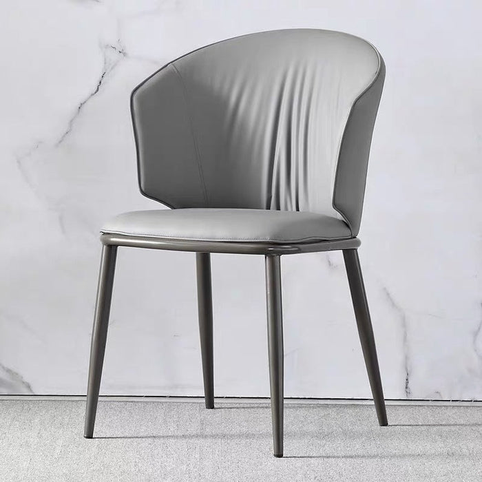 VELLUTO Modern Armless Upholstered Side Chair with Metal Legs for Kitchen & Dining Set of 2 - Amazingooh Wholesale