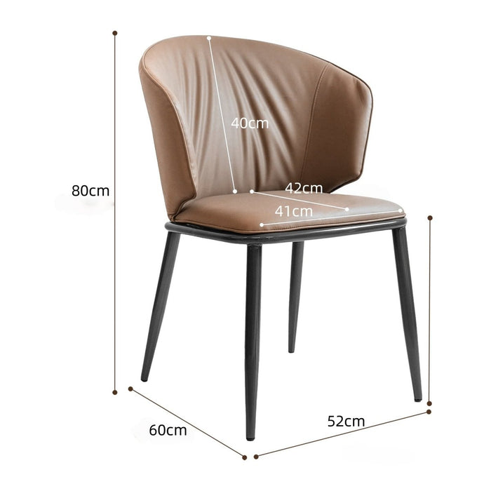 VELLUTO Modern Armless Upholstered Side Chair with Metal Legs for Kitchen & Dining Set of 2 - Amazingooh Wholesale