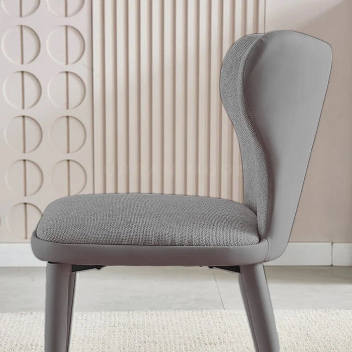 VELLUTO Modern Kitchen Dining Room Chairs Faux Leather Flannel Accent Chairs Metal Vanity Lounge Chair with Back for Living Room Set of 2 - Amazingooh Wholesale