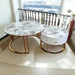 Velluto Volakas White Top Modern Marble Slate Nesting Coffee Table Set Leather Wrapped Wood Drawers (Gold Frame) - Amazingooh Wholesale