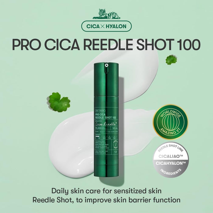 VT COSMETICS Pro Cica Reedle Shot 100, Centella Asiatica Microneedling Serum, Cica Exosome 50ml - Amazingooh Wholesale