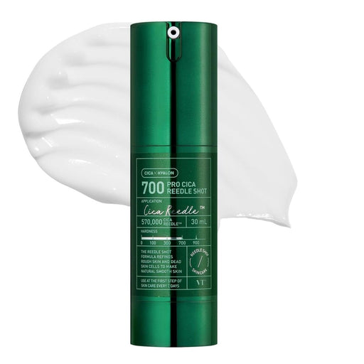 VT COSMETICS Pro Cica Reedle Shot 700, Spot Treatment Night Exosome, Microneedling Serum, Centella Asiatica, Hyaluronic Acid, Daily Korean Facial Essence, Soothing & Calming Care for All Skin Type, 30ml - Amazingooh Wholesale