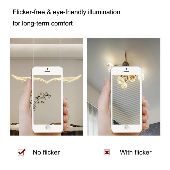 Wing - Shaped LED Ceiling Light 3 - Color Changeable Stepless Dimming High Light Transmission Board Modern Lighting Fixture - Amazingooh Wholesale