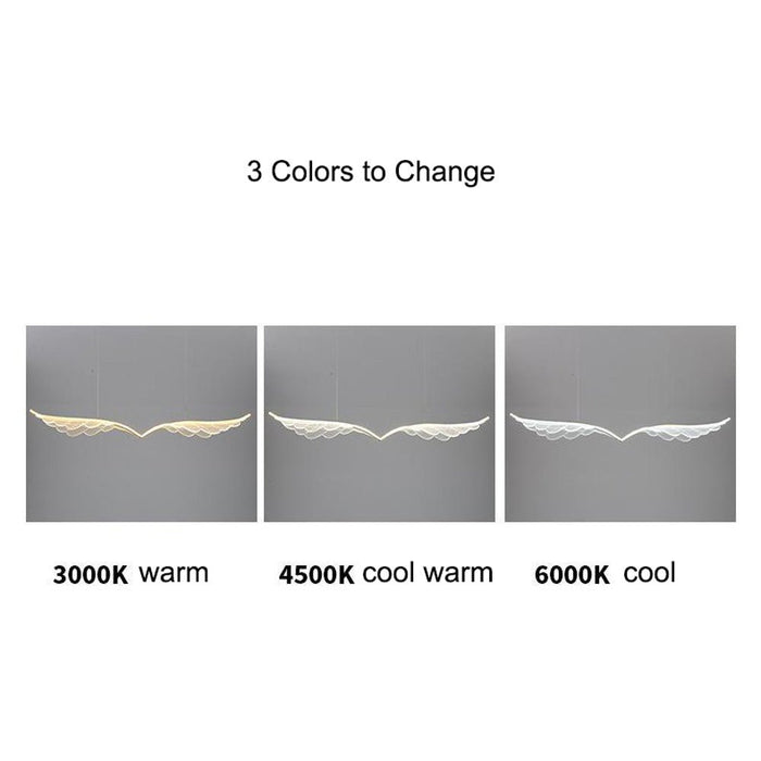 Wing - Shaped LED Ceiling Light 3 - Color Changeable Stepless Dimming High Light Transmission Board Modern Lighting Fixture - Amazingooh Wholesale