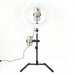 12 Inch LED Video Ring Light with Tabletop Light Stand and Phone Holder Black - Amazingooh Wholesale