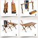 120cm Garden Outdoor Furniture Camping Chair Table Egg Roll Picnic Desk Folding Beach Set - Amazingooh Wholesale