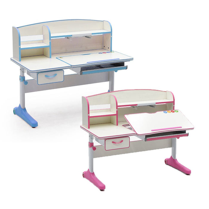 120cm Height Adjustable Children Kids Ergonomic Study Desk Blue Pink AU - amazingooh