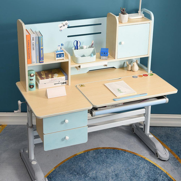 120cm Height Adjustable Children Kids Ergonomic Study Desk Only Blue AU - Amazingooh