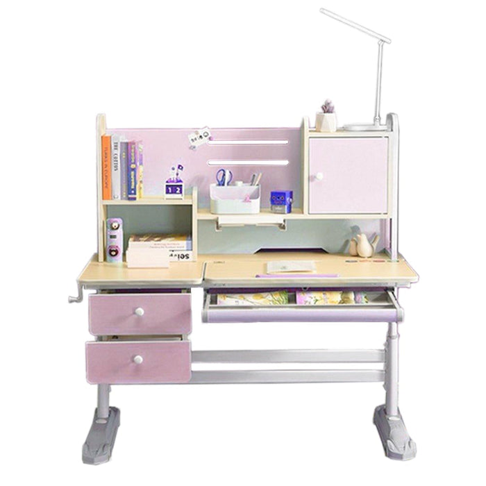 120cm Height Adjustable Children Kids Ergonomic Study Desk Only Pink AU - amazingooh
